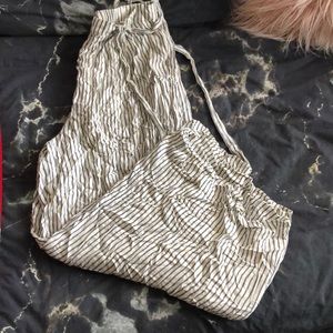Wide leg striped AE pants